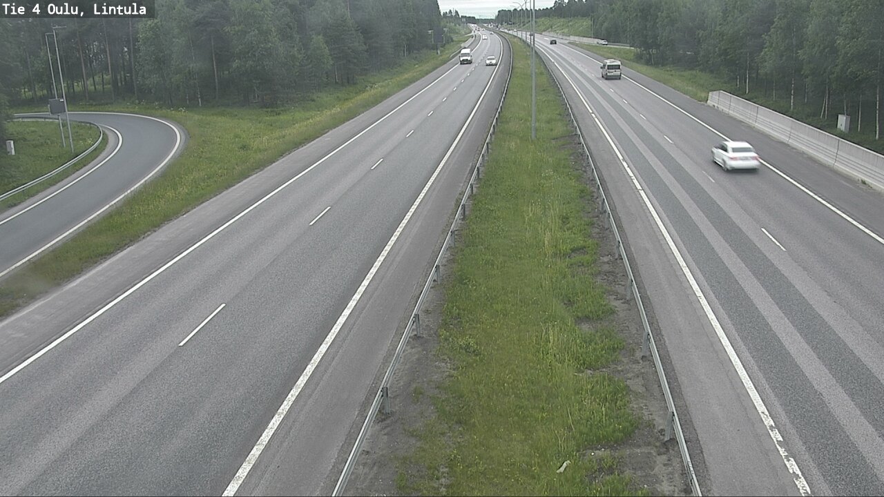 Weather Camera Image Väg 4 Uleåborg, Lintula, Oulu, Pohjois-Pohjanmaa