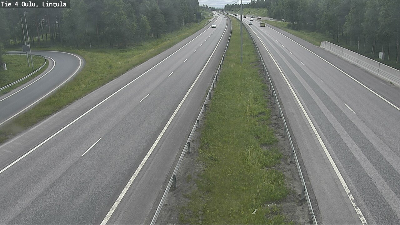 Weather Camera Image Väg 4 Uleåborg, Lintula, Oulu, Pohjois-Pohjanmaa