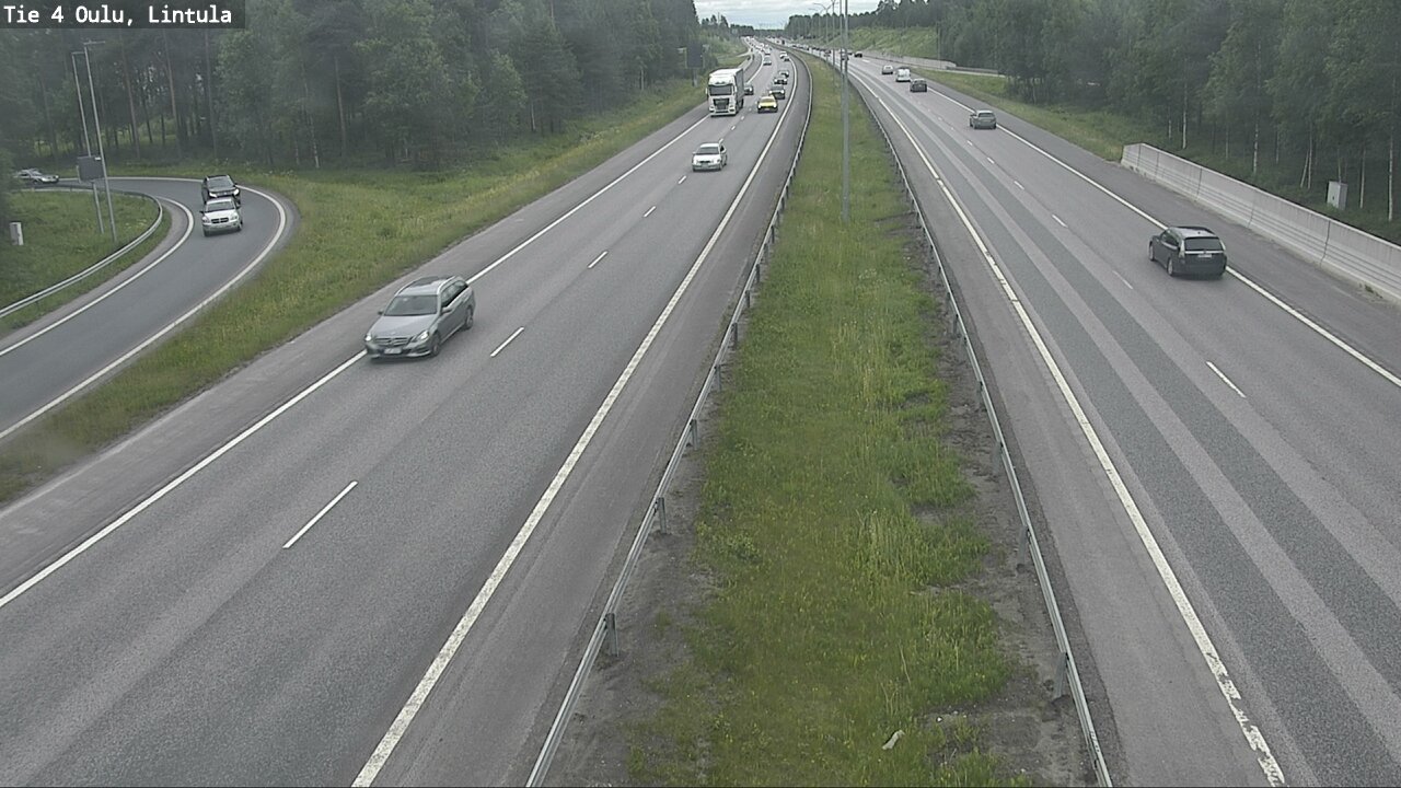 Weather Camera Image Väg 4 Uleåborg, Lintula, Oulu, Pohjois-Pohjanmaa