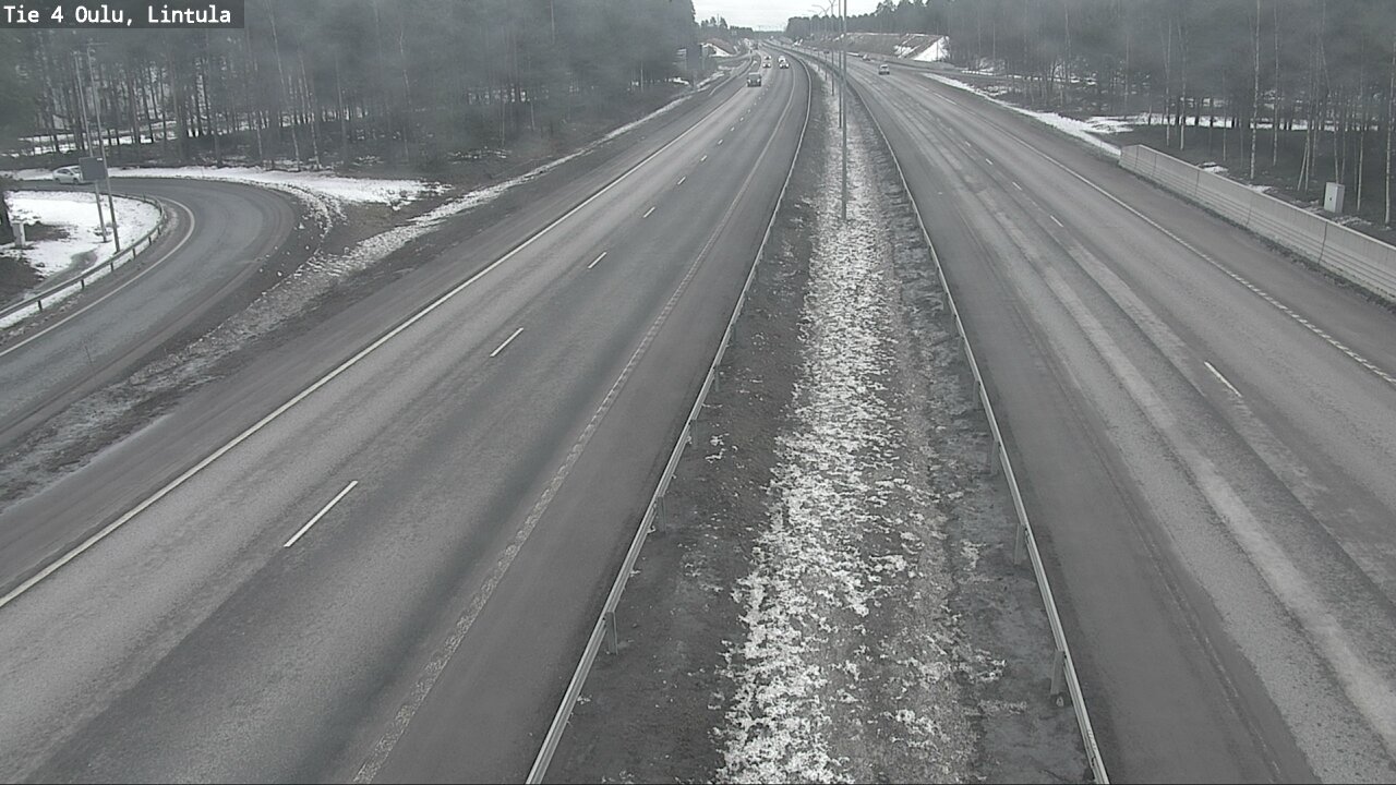 Weather Camera Image Väg 4 Uleåborg, Lintula, Oulu, Pohjois-Pohjanmaa