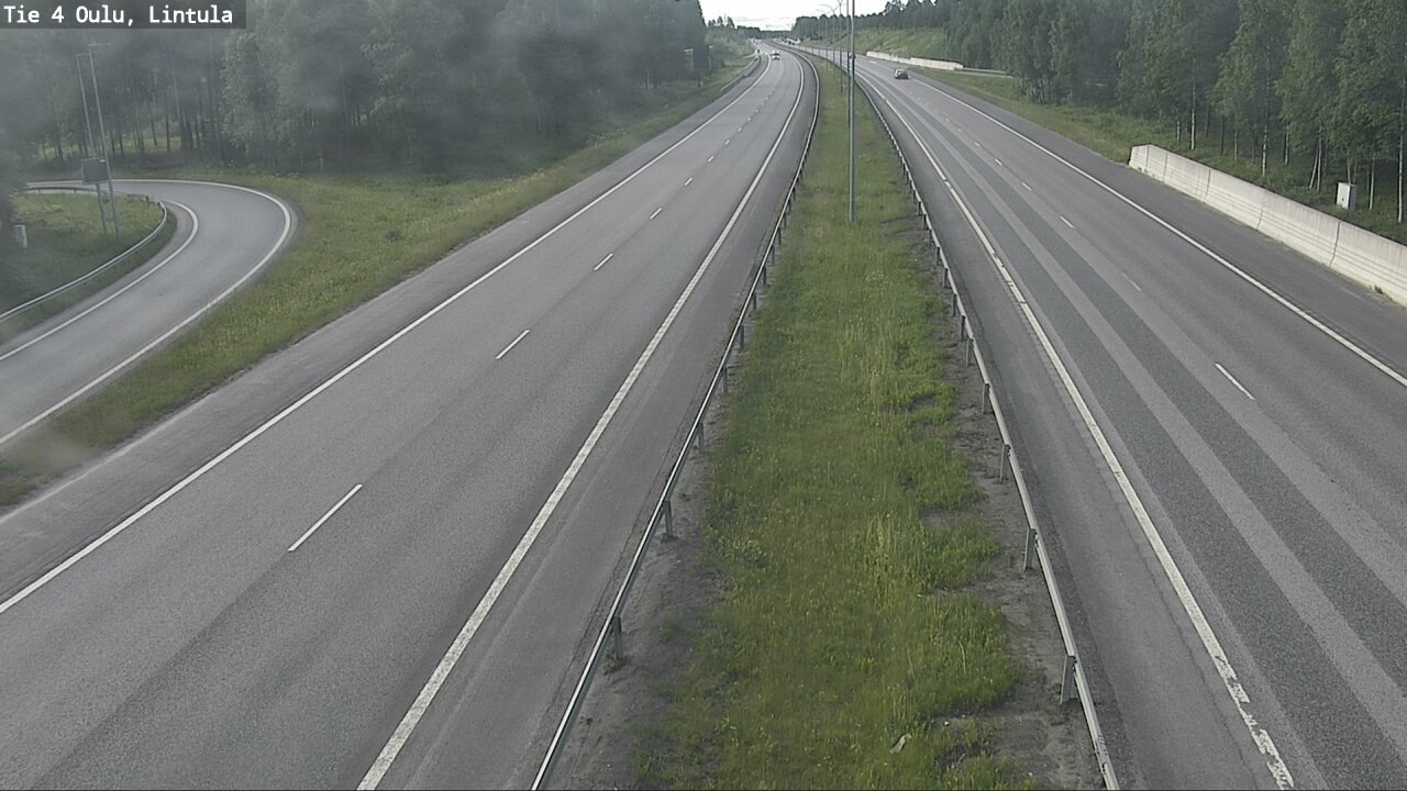 Weather Camera Image Väg 4 Uleåborg, Lintula, Oulu, Pohjois-Pohjanmaa