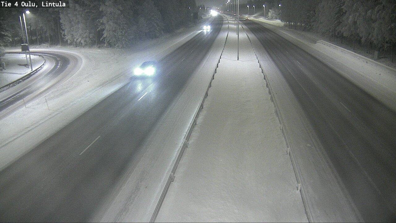 Weather Camera Image Väg 4 Uleåborg, Lintula, Oulu, Pohjois-Pohjanmaa