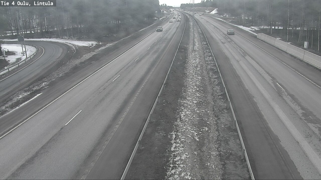 Weather Camera Image Väg 4 Uleåborg, Lintula, Oulu, Pohjois-Pohjanmaa