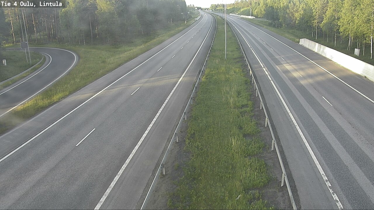 Weather Camera Image Väg 4 Uleåborg, Lintula, Oulu, Pohjois-Pohjanmaa