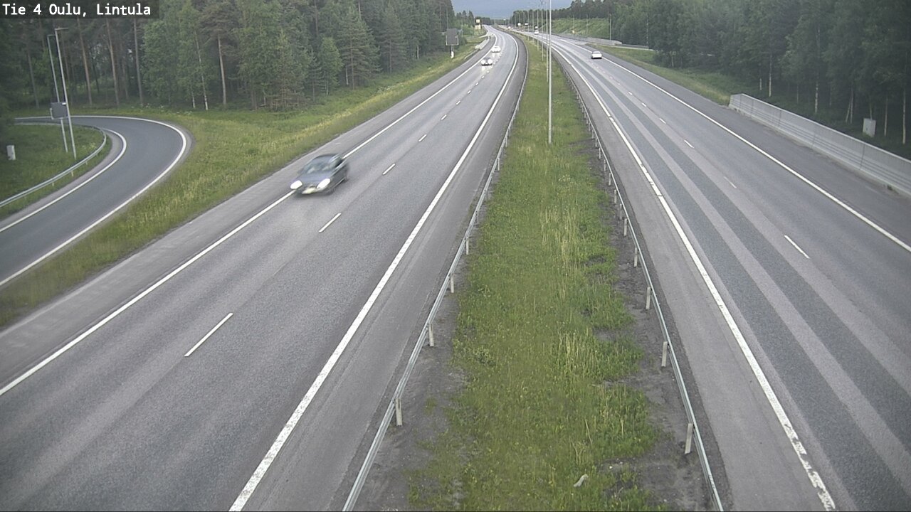 Weather Camera Image Väg 4 Uleåborg, Lintula, Oulu, Pohjois-Pohjanmaa