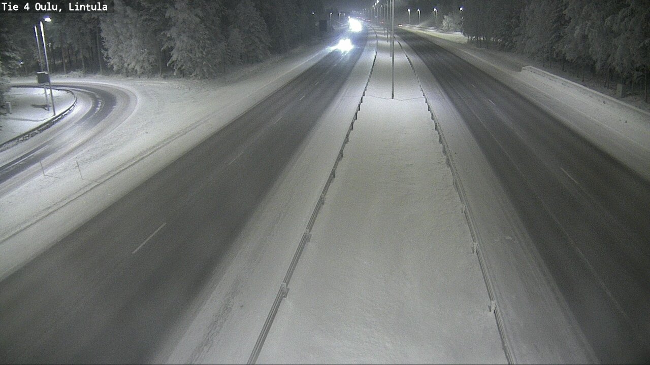 Weather Camera Image Väg 4 Uleåborg, Lintula, Oulu, Pohjois-Pohjanmaa