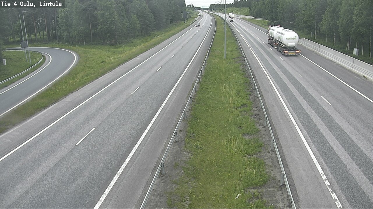 Weather Camera Image Väg 4 Uleåborg, Lintula, Oulu, Pohjois-Pohjanmaa