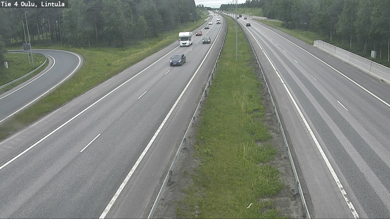 Weather Camera Image Väg 4 Uleåborg, Lintula, Oulu, Pohjois-Pohjanmaa