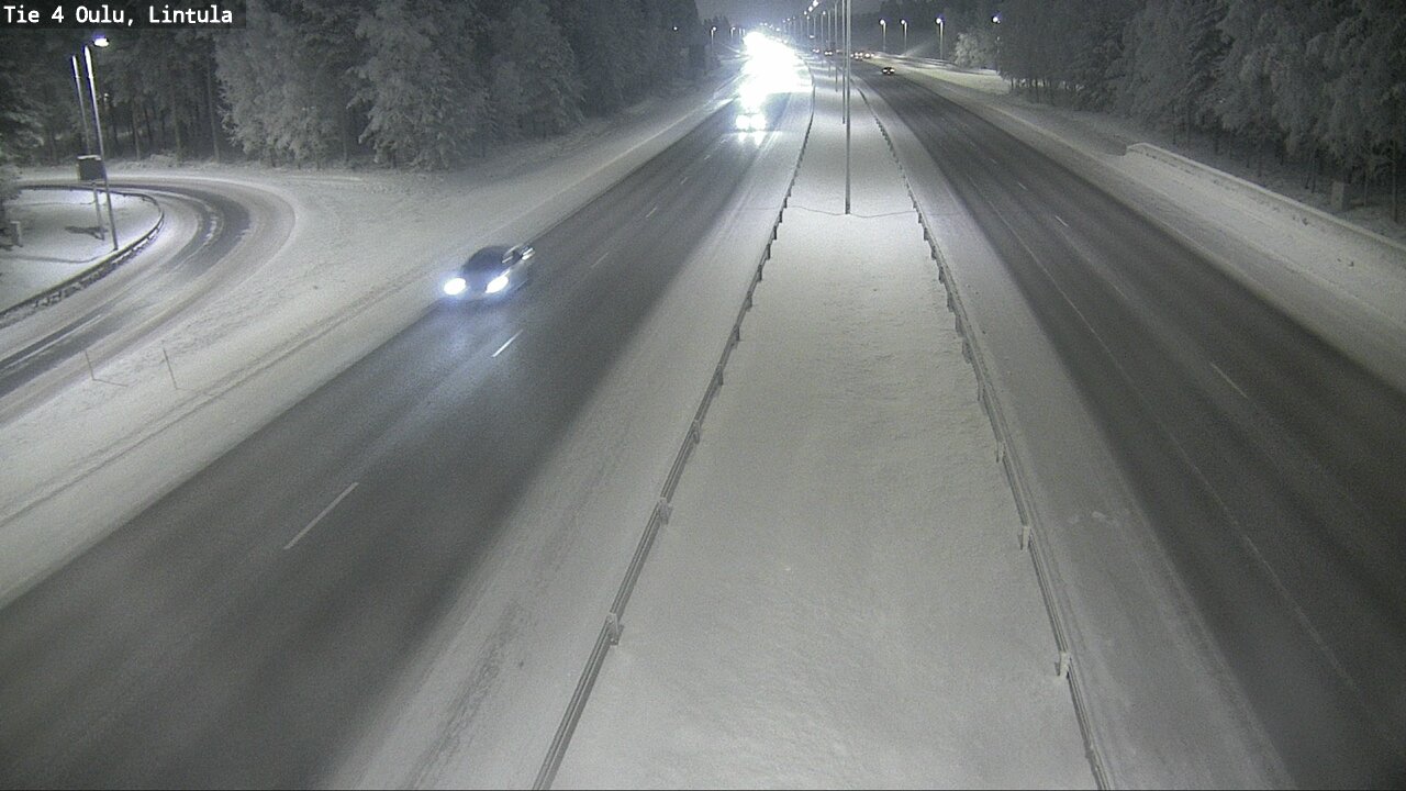 Weather Camera Image Väg 4 Uleåborg, Lintula, Oulu, Pohjois-Pohjanmaa