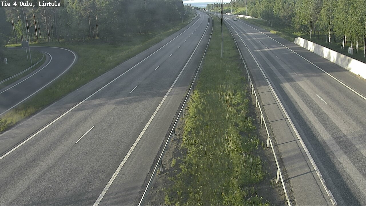 Weather Camera Image Väg 4 Uleåborg, Lintula, Oulu, Pohjois-Pohjanmaa