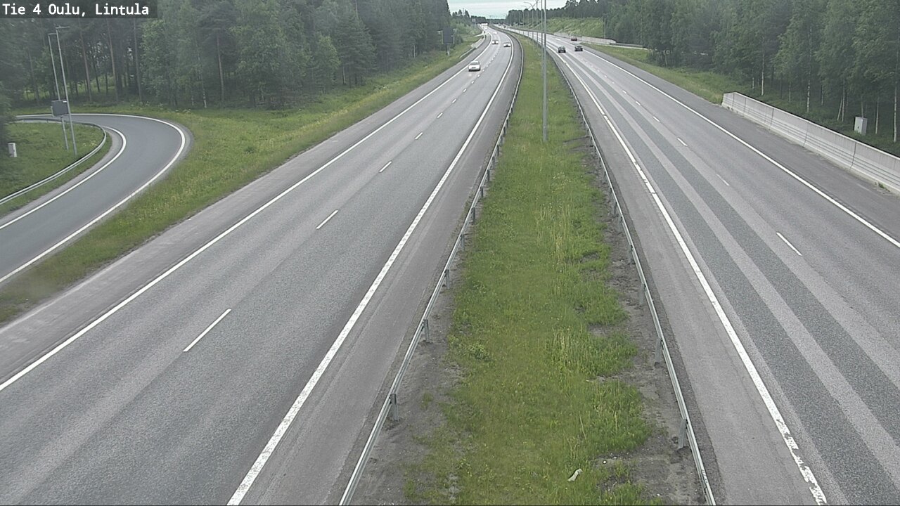 Weather Camera Image Väg 4 Uleåborg, Lintula, Oulu, Pohjois-Pohjanmaa