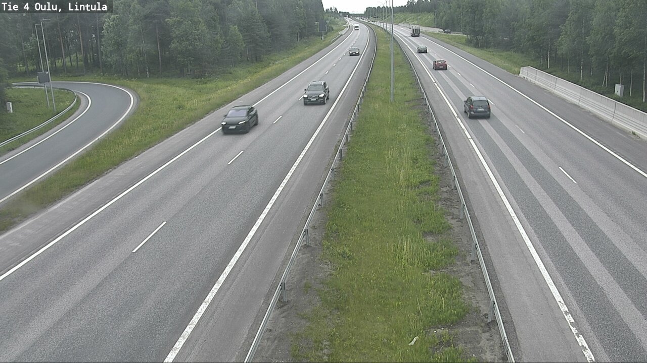 Weather Camera Image Väg 4 Uleåborg, Lintula, Oulu, Pohjois-Pohjanmaa