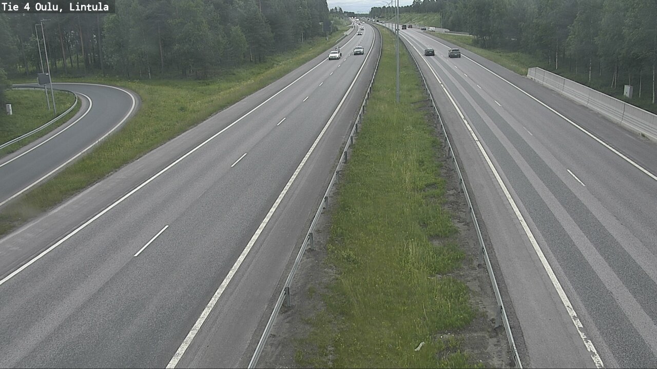 Weather Camera Image Väg 4 Uleåborg, Lintula, Oulu, Pohjois-Pohjanmaa