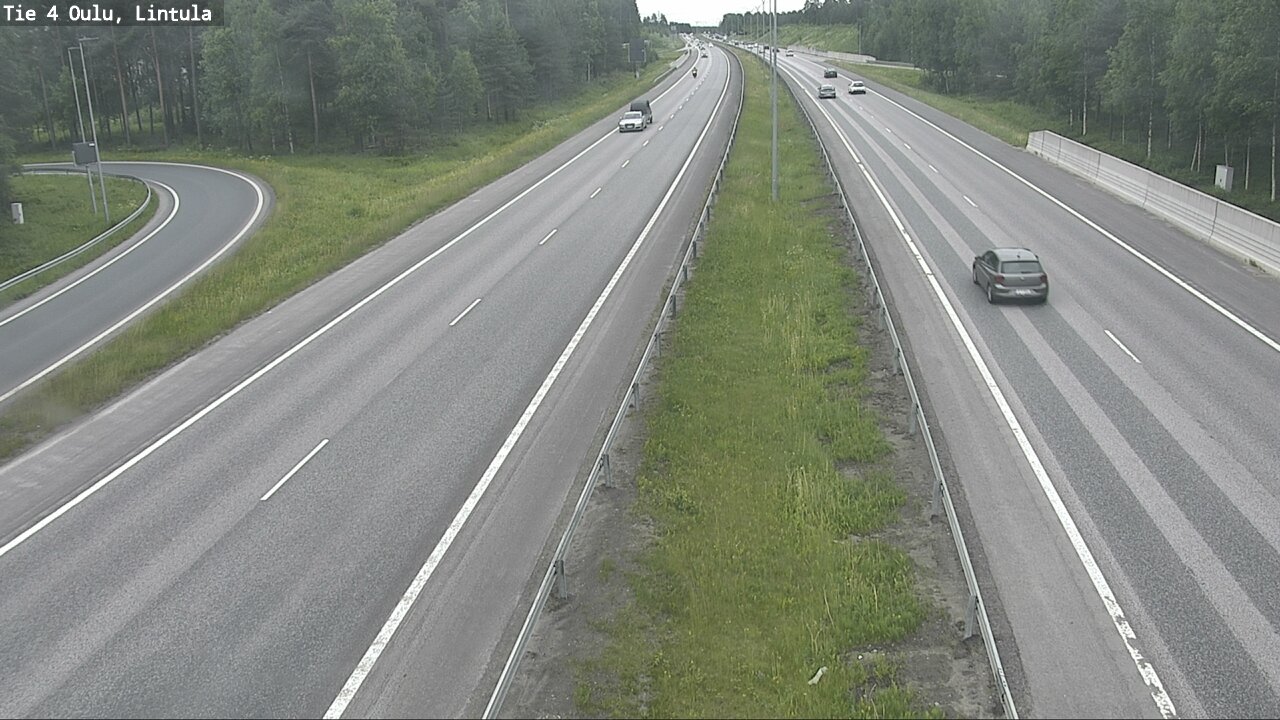 Weather Camera Image Väg 4 Uleåborg, Lintula, Oulu, Pohjois-Pohjanmaa