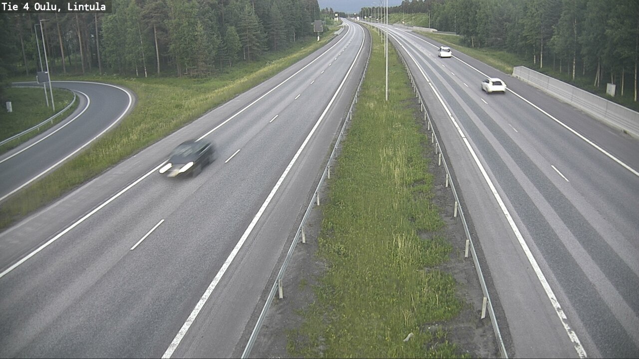 Weather Camera Image Väg 4 Uleåborg, Lintula, Oulu, Pohjois-Pohjanmaa