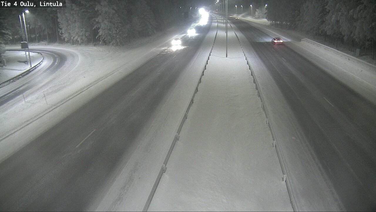 Weather Camera Image Väg 4 Uleåborg, Lintula, Oulu, Pohjois-Pohjanmaa
