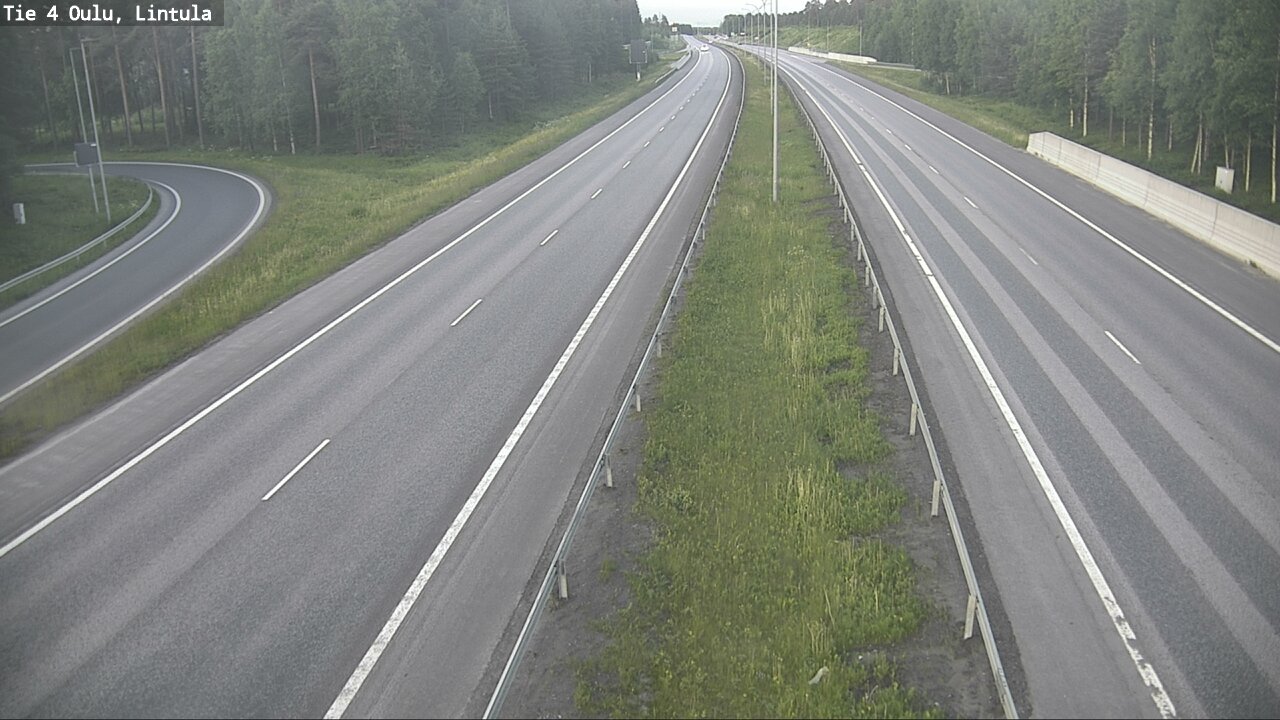 Weather Camera Image Väg 4 Uleåborg, Lintula, Oulu, Pohjois-Pohjanmaa
