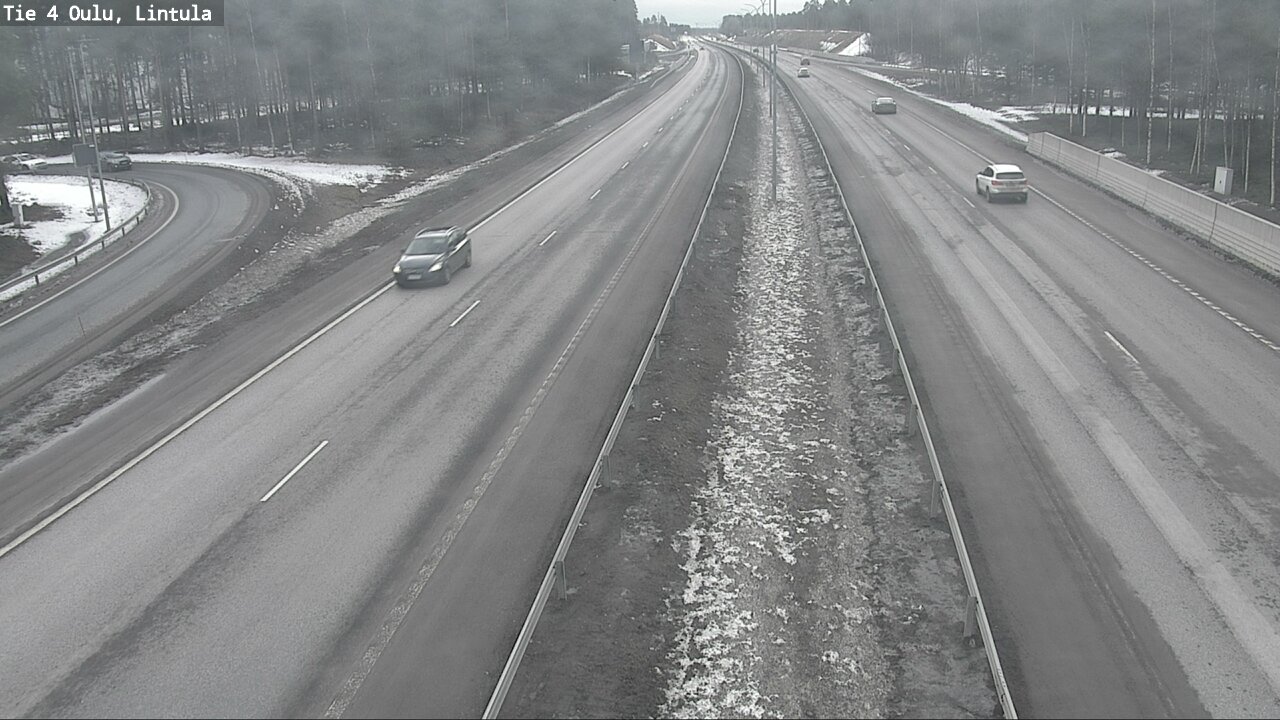 Weather Camera Image Väg 4 Uleåborg, Lintula, Oulu, Pohjois-Pohjanmaa