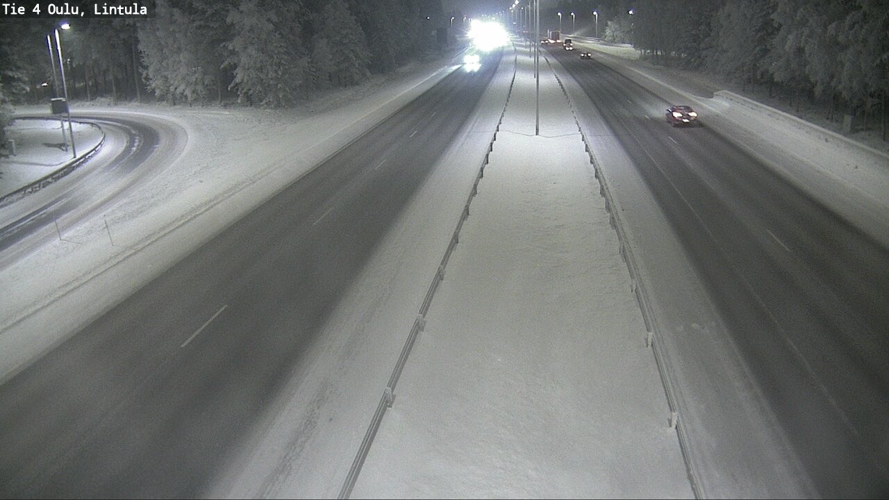Weather Camera Image Väg 4 Uleåborg, Lintula, Oulu, Pohjois-Pohjanmaa
