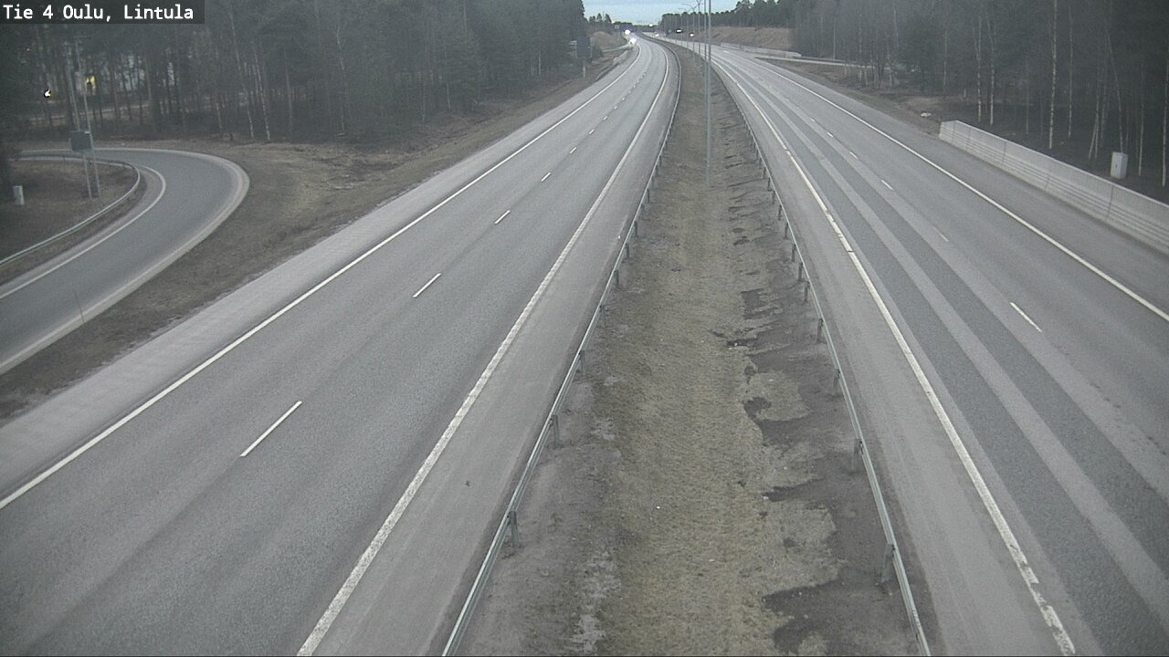 Weather Camera Image Road 4 Oulu, Lintula, Oulu, Pohjois-Pohjanmaa