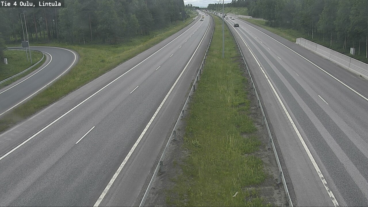 Weather Camera Image Väg 4 Uleåborg, Lintula, Oulu, Pohjois-Pohjanmaa
