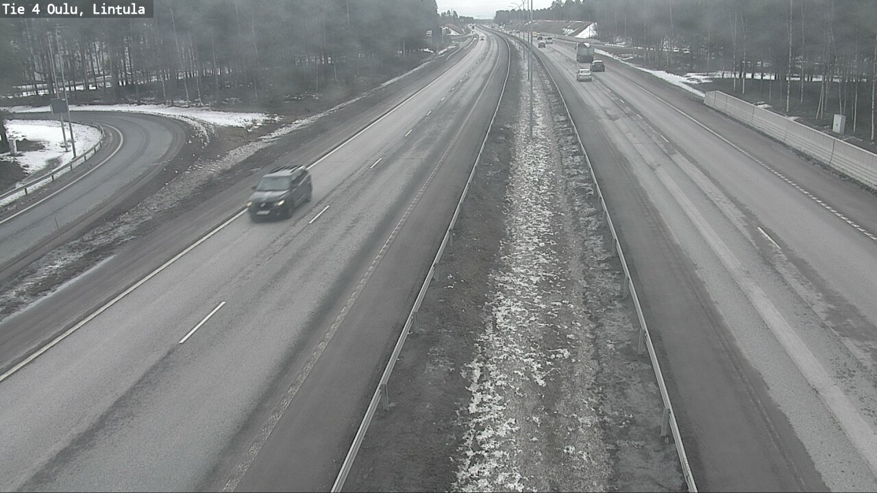 Weather Camera Image Väg 4 Uleåborg, Lintula, Oulu, Pohjois-Pohjanmaa