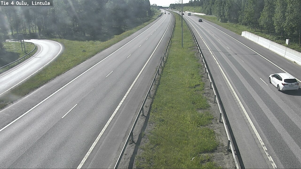 Weather Camera Image Väg 4 Uleåborg, Lintula, Oulu, Pohjois-Pohjanmaa