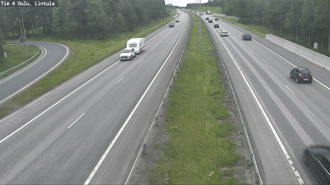 Weather Camera Image Väg 4 Uleåborg, Lintula, Oulu, Pohjois-Pohjanmaa