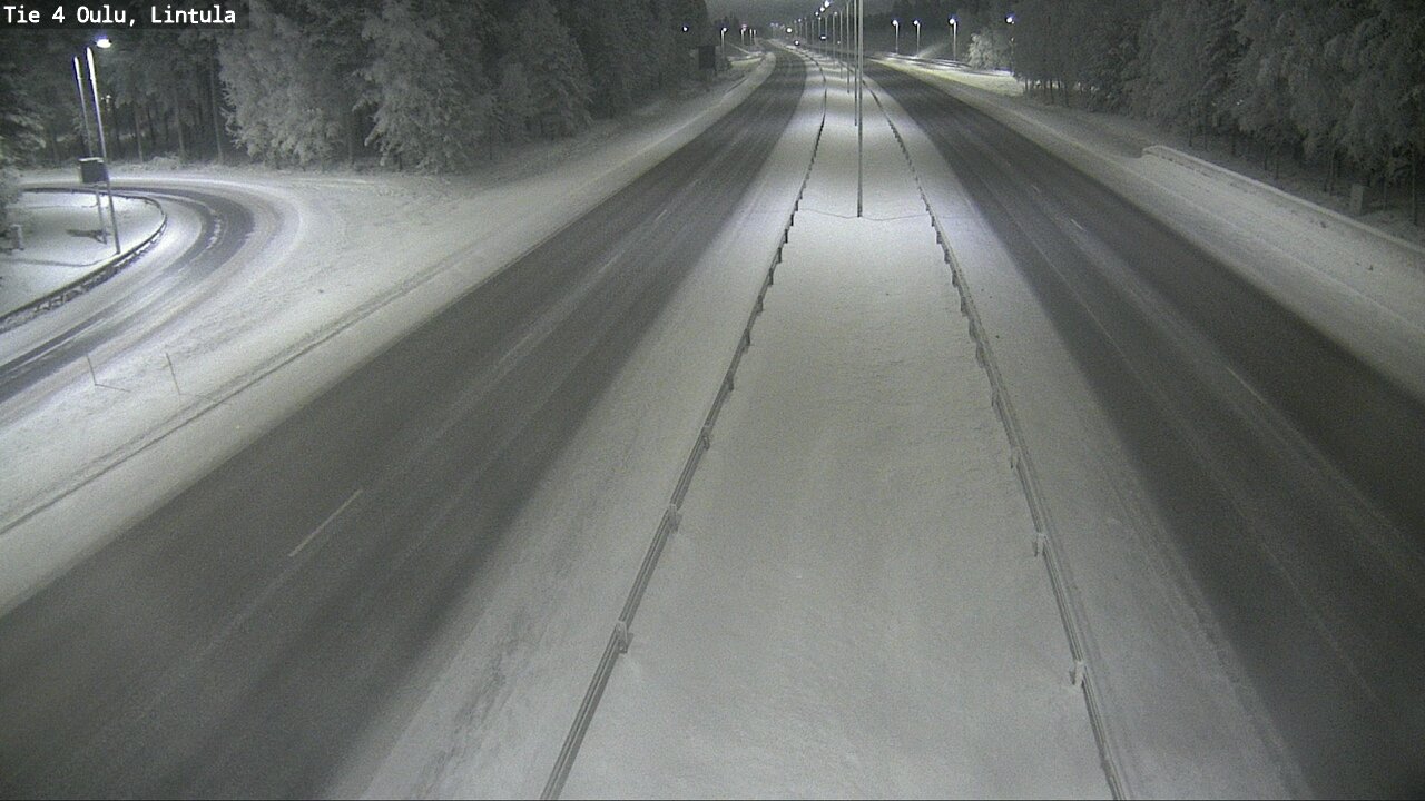 Weather Camera Image Road 4 Oulu, Lintula, Oulu, Pohjois-Pohjanmaa