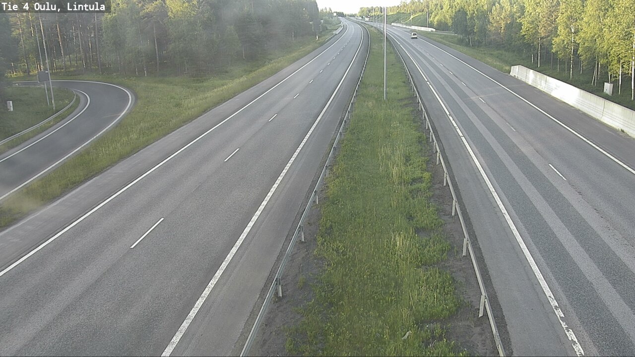 Weather Camera Image Väg 4 Uleåborg, Lintula, Oulu, Pohjois-Pohjanmaa