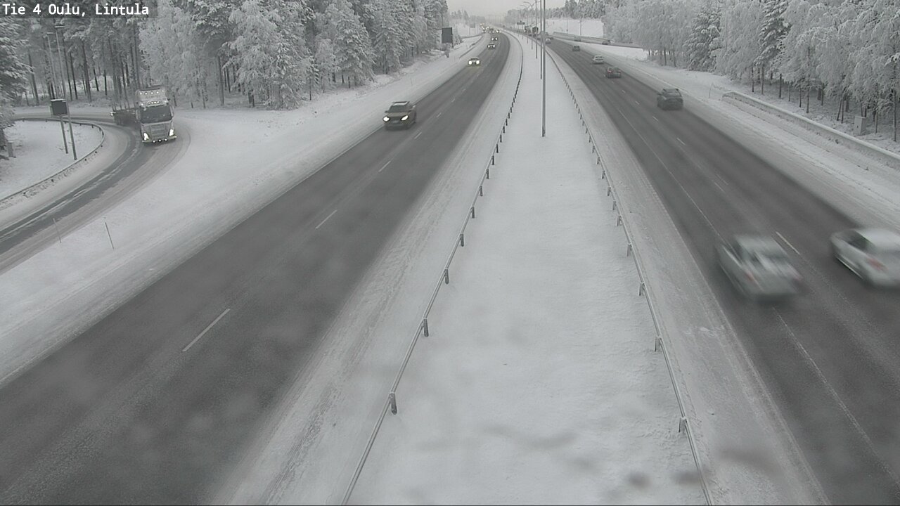 Weather Camera Image Väg 4 Uleåborg, Lintula, Oulu, Pohjois-Pohjanmaa
