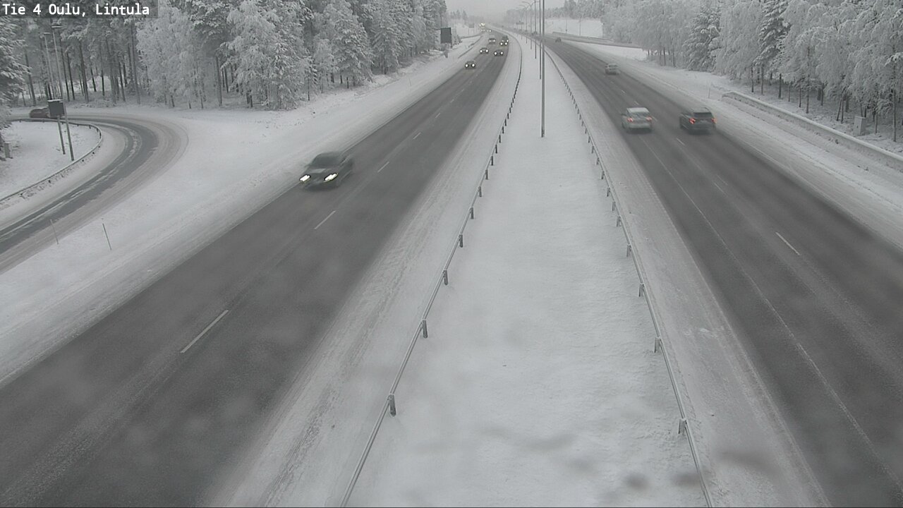 Weather Camera Image Väg 4 Uleåborg, Lintula, Oulu, Pohjois-Pohjanmaa