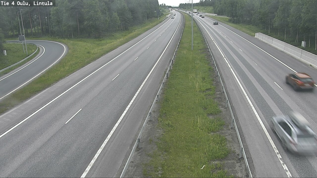 Weather Camera Image Väg 4 Uleåborg, Lintula, Oulu, Pohjois-Pohjanmaa