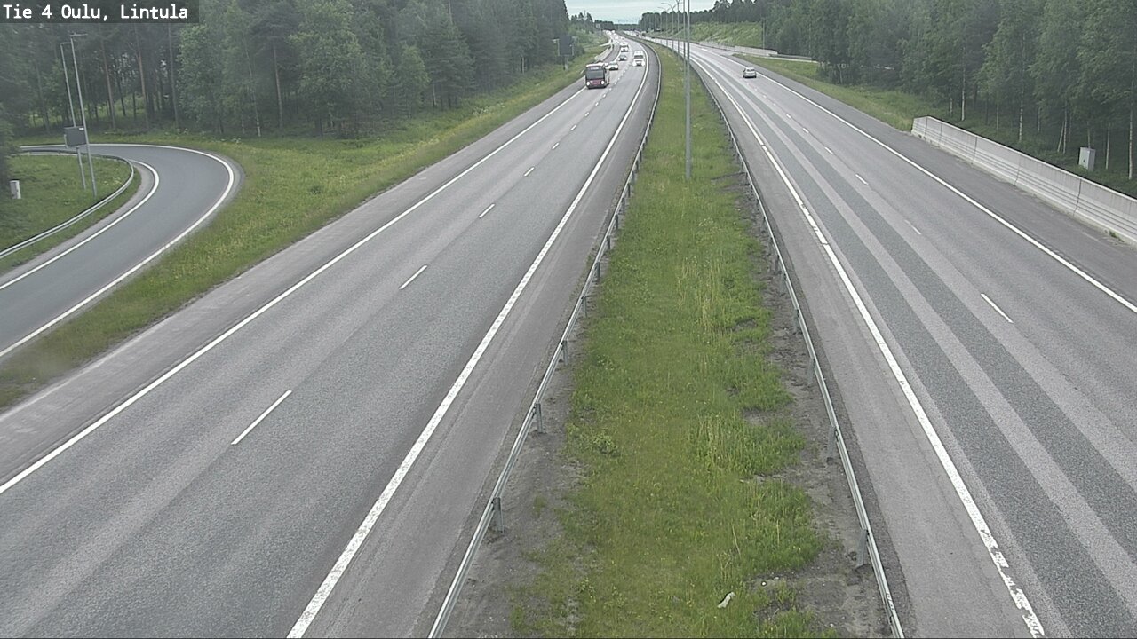Weather Camera Image Väg 4 Uleåborg, Lintula, Oulu, Pohjois-Pohjanmaa