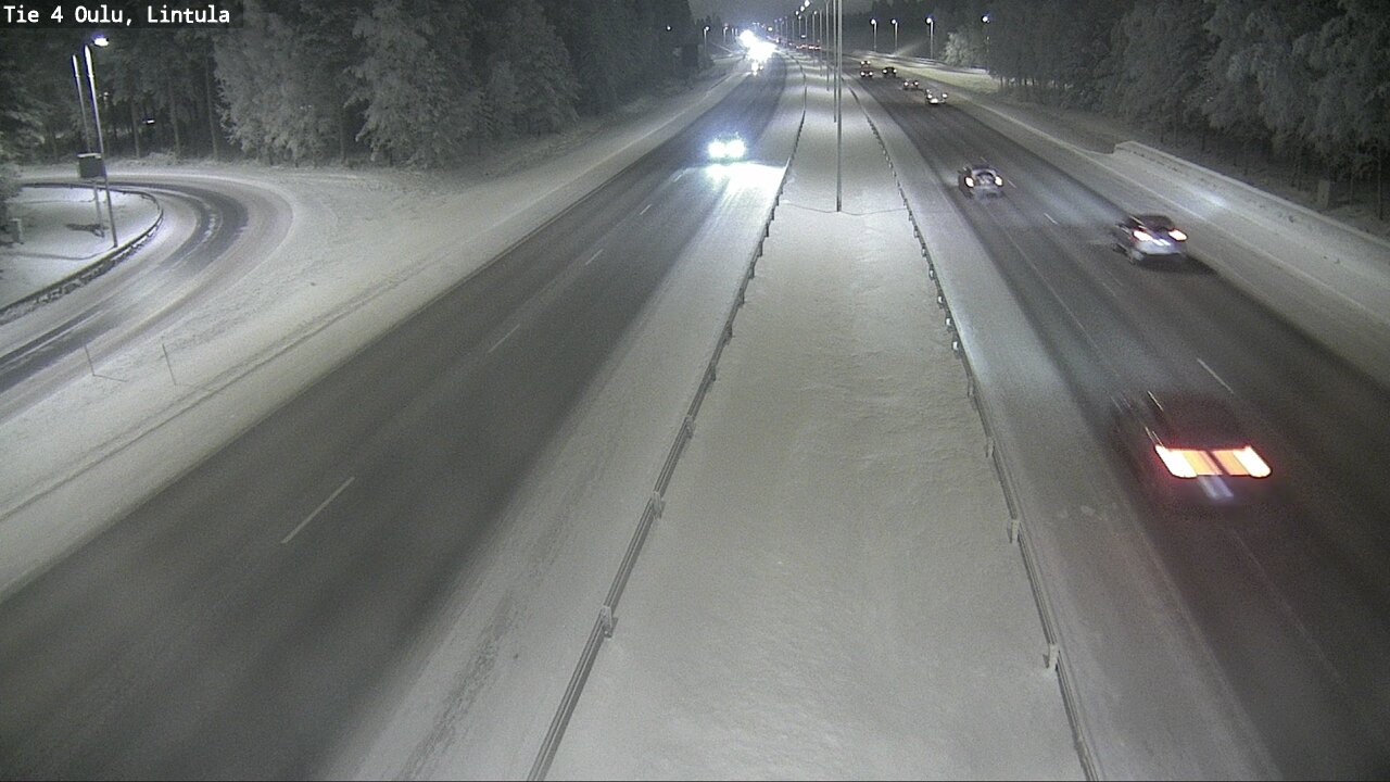 Weather Camera Image Väg 4 Uleåborg, Lintula, Oulu, Pohjois-Pohjanmaa