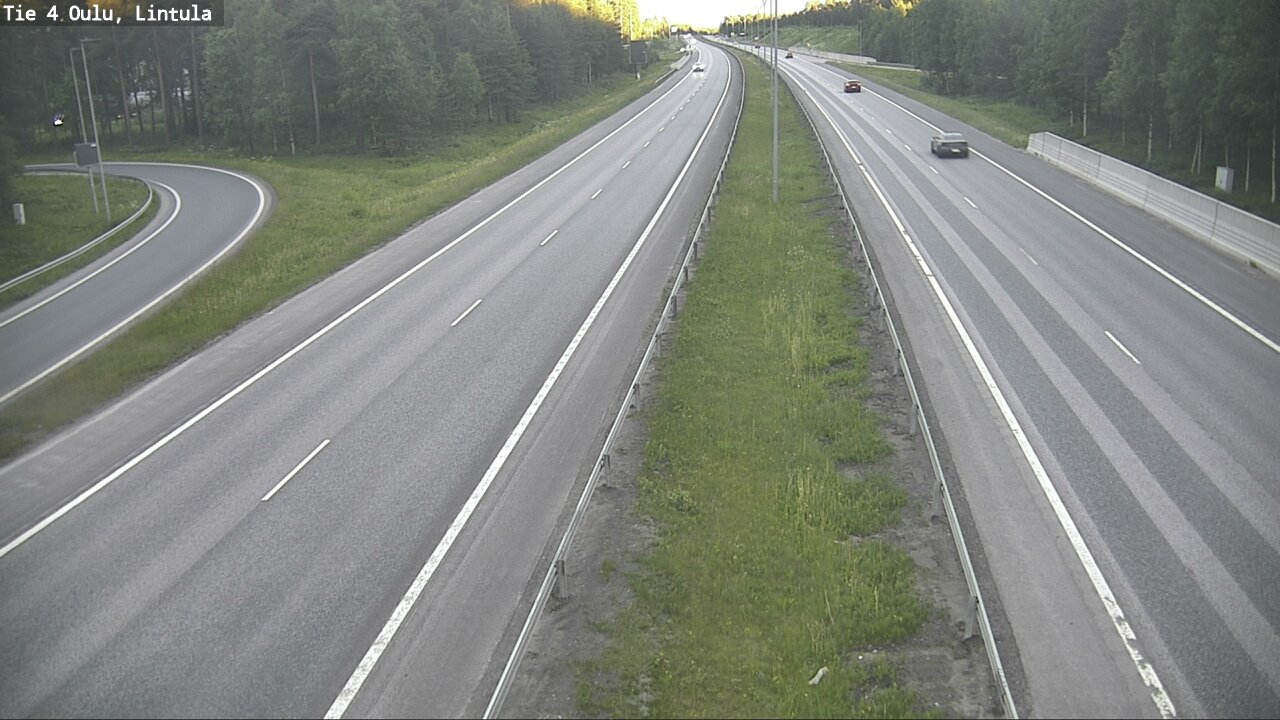 Weather Camera Image Väg 4 Uleåborg, Lintula, Oulu, Pohjois-Pohjanmaa