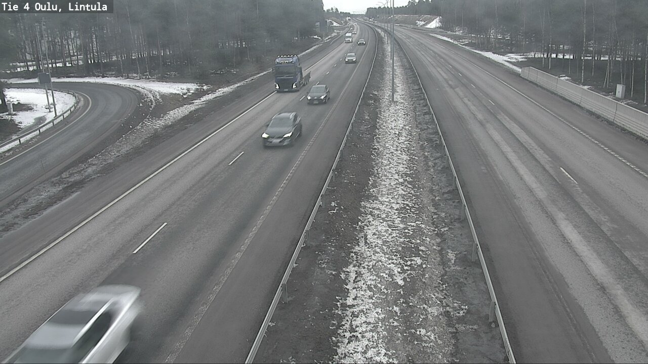 Weather Camera Image Väg 4 Uleåborg, Lintula, Oulu, Pohjois-Pohjanmaa
