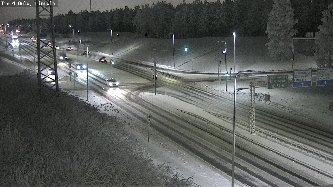 Weather Camera Image Väg 4 Uleåborg, Lintula, Oulu, Pohjois-Pohjanmaa