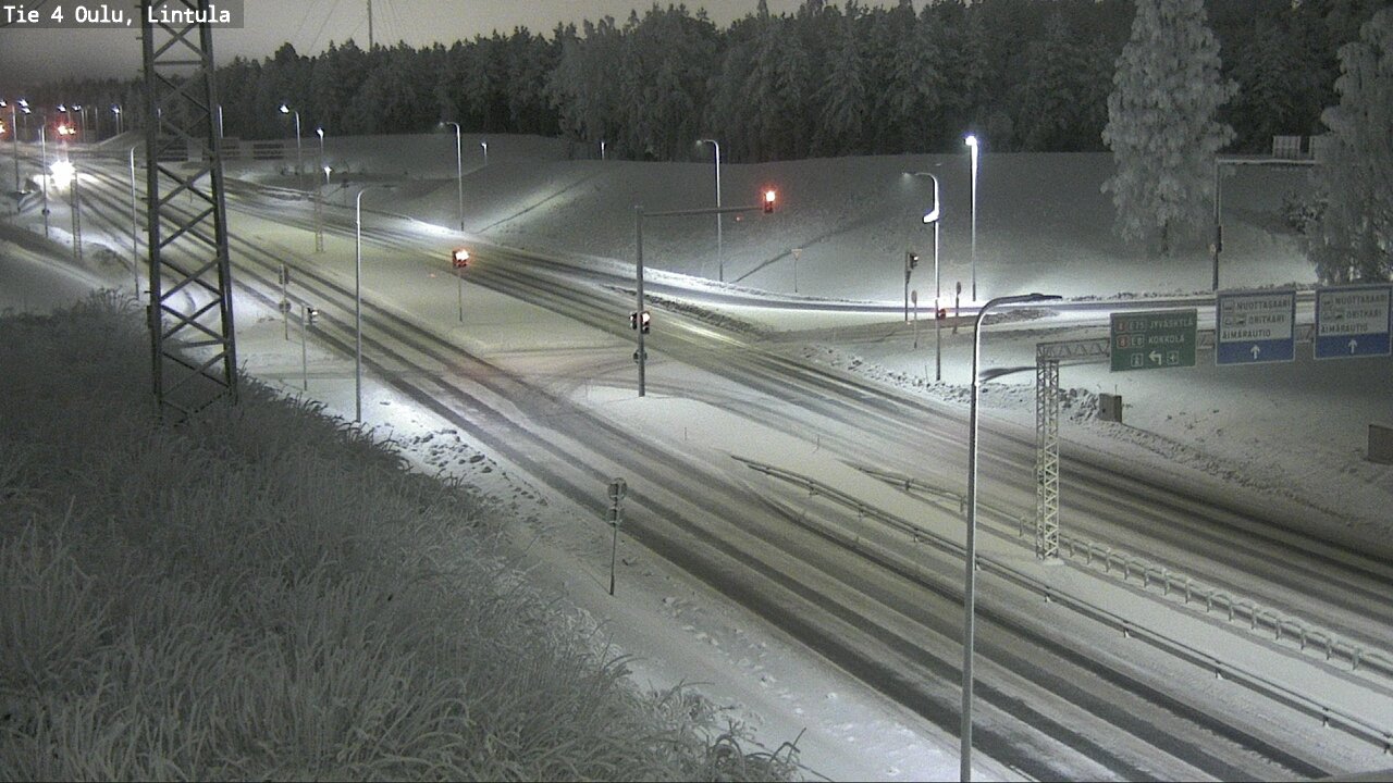 Weather Camera Image Road 4 Oulu, Lintula, Oulu, Pohjois-Pohjanmaa