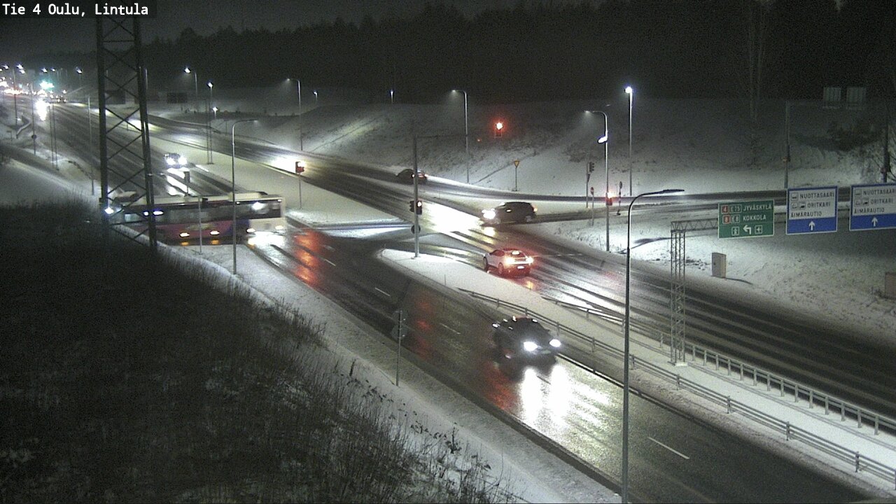 Weather Camera Image Väg 4 Uleåborg, Lintula, Oulu, Pohjois-Pohjanmaa