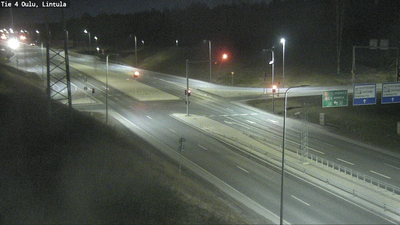 Weather Camera Image Väg 4 Uleåborg, Lintula, Oulu, Pohjois-Pohjanmaa