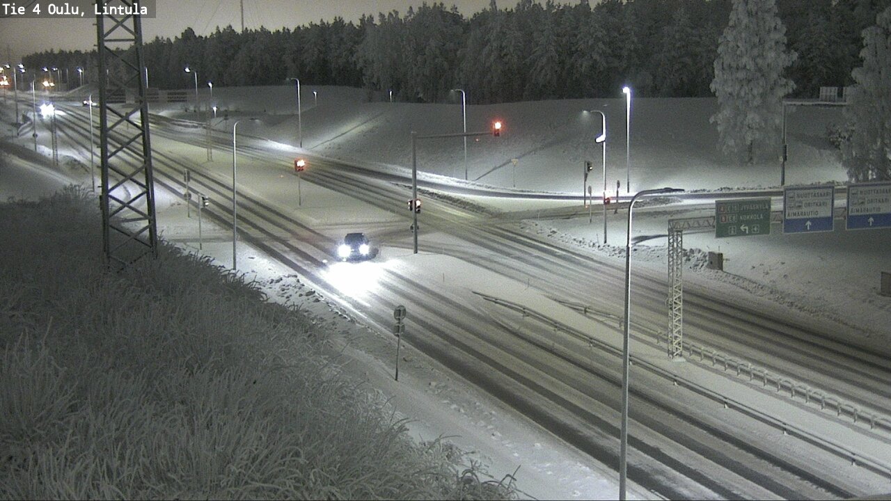 Weather Camera Image Väg 4 Uleåborg, Lintula, Oulu, Pohjois-Pohjanmaa
