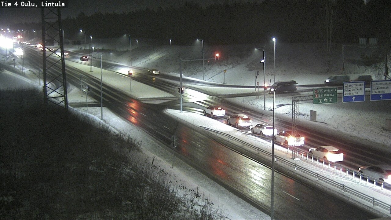 Weather Camera Image Väg 4 Uleåborg, Lintula, Oulu, Pohjois-Pohjanmaa