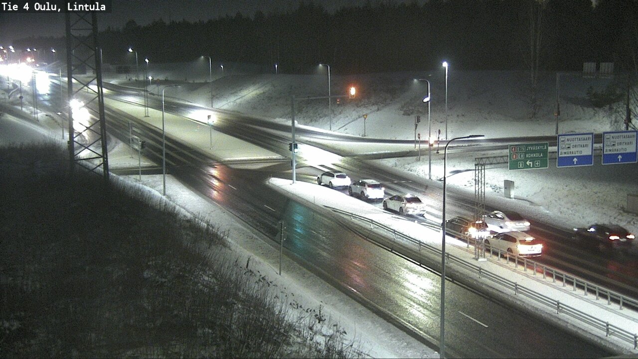 Weather Camera Image Väg 4 Uleåborg, Lintula, Oulu, Pohjois-Pohjanmaa