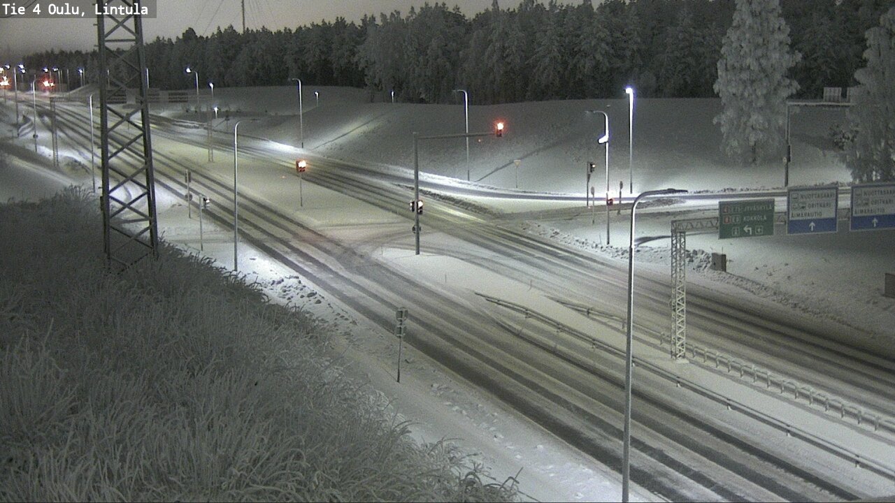 Weather Camera Image Road 4 Oulu, Lintula, Oulu, Pohjois-Pohjanmaa