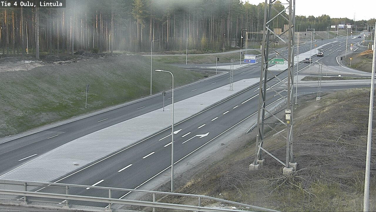 Weather Camera Image Väg 4 Uleåborg, Lintula, Oulu, Pohjois-Pohjanmaa