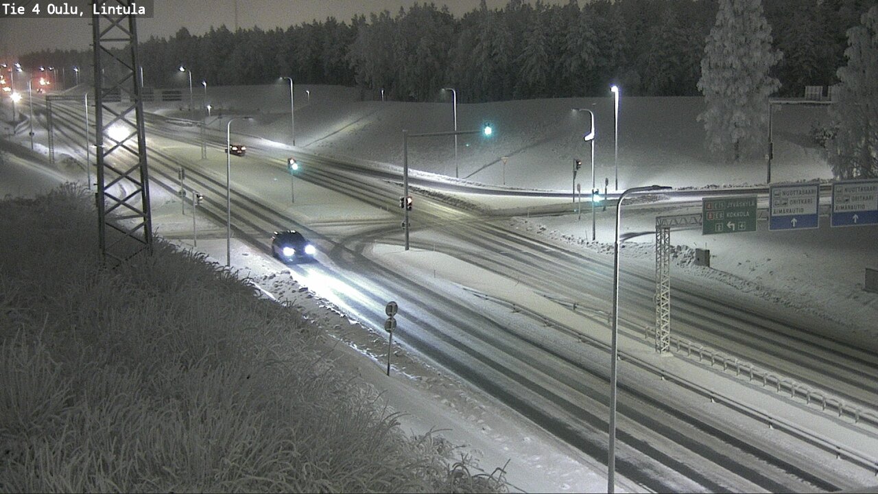 Weather Camera Image Väg 4 Uleåborg, Lintula, Oulu, Pohjois-Pohjanmaa
