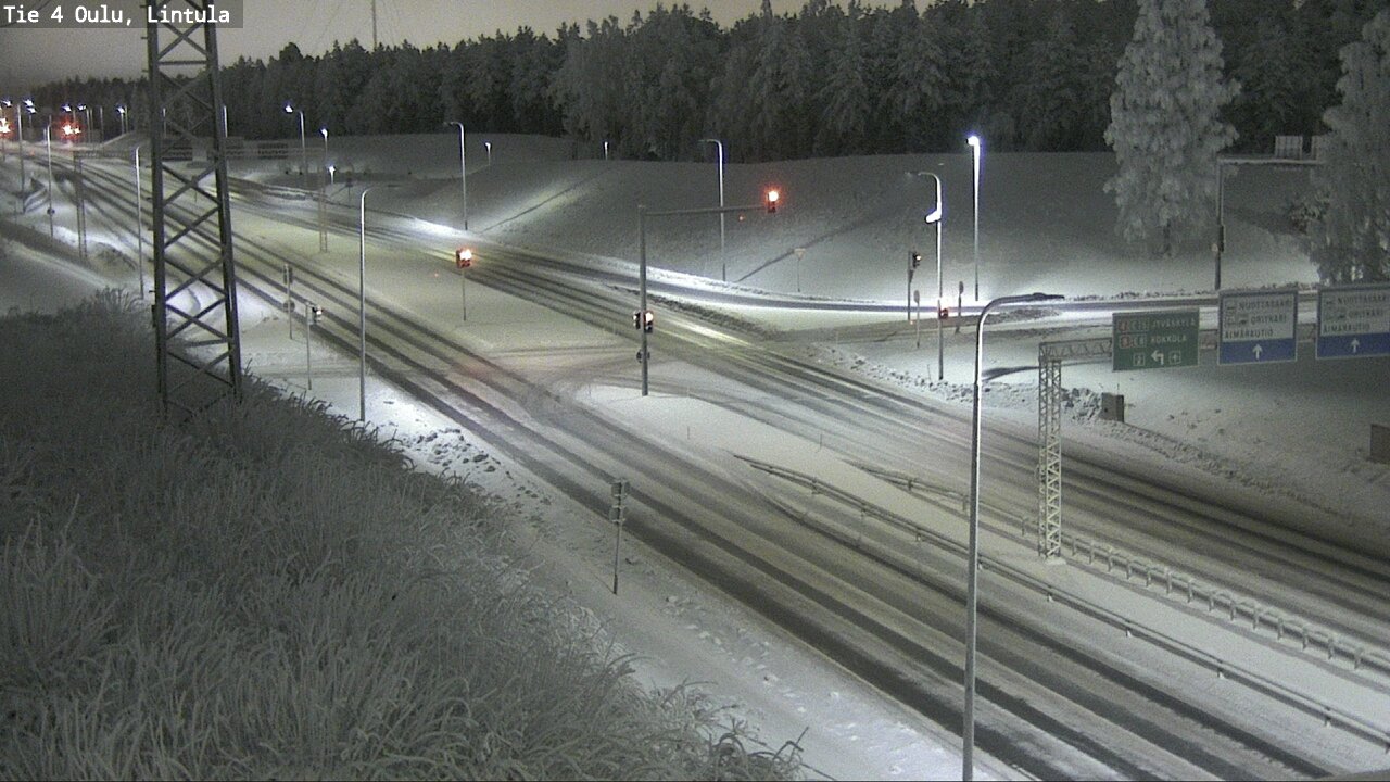Weather Camera Image Road 4 Oulu, Lintula, Oulu, Pohjois-Pohjanmaa