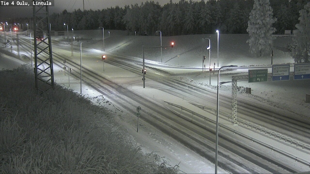 Weather Camera Image Road 4 Oulu, Lintula, Oulu, Pohjois-Pohjanmaa