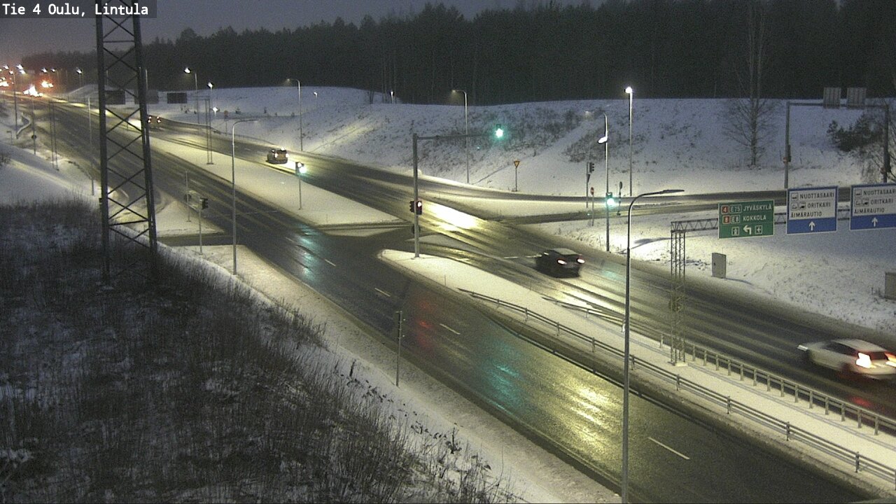 Weather Camera Image Väg 4 Uleåborg, Lintula, Oulu, Pohjois-Pohjanmaa